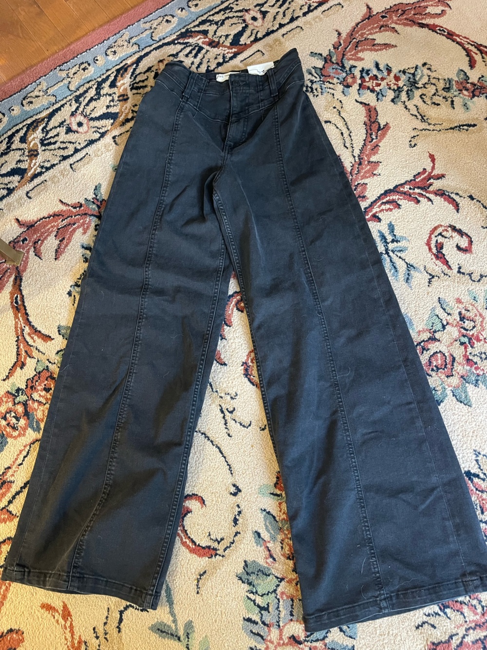 Free People We The Free Libre Wide-Leg Jeans Black Size 2